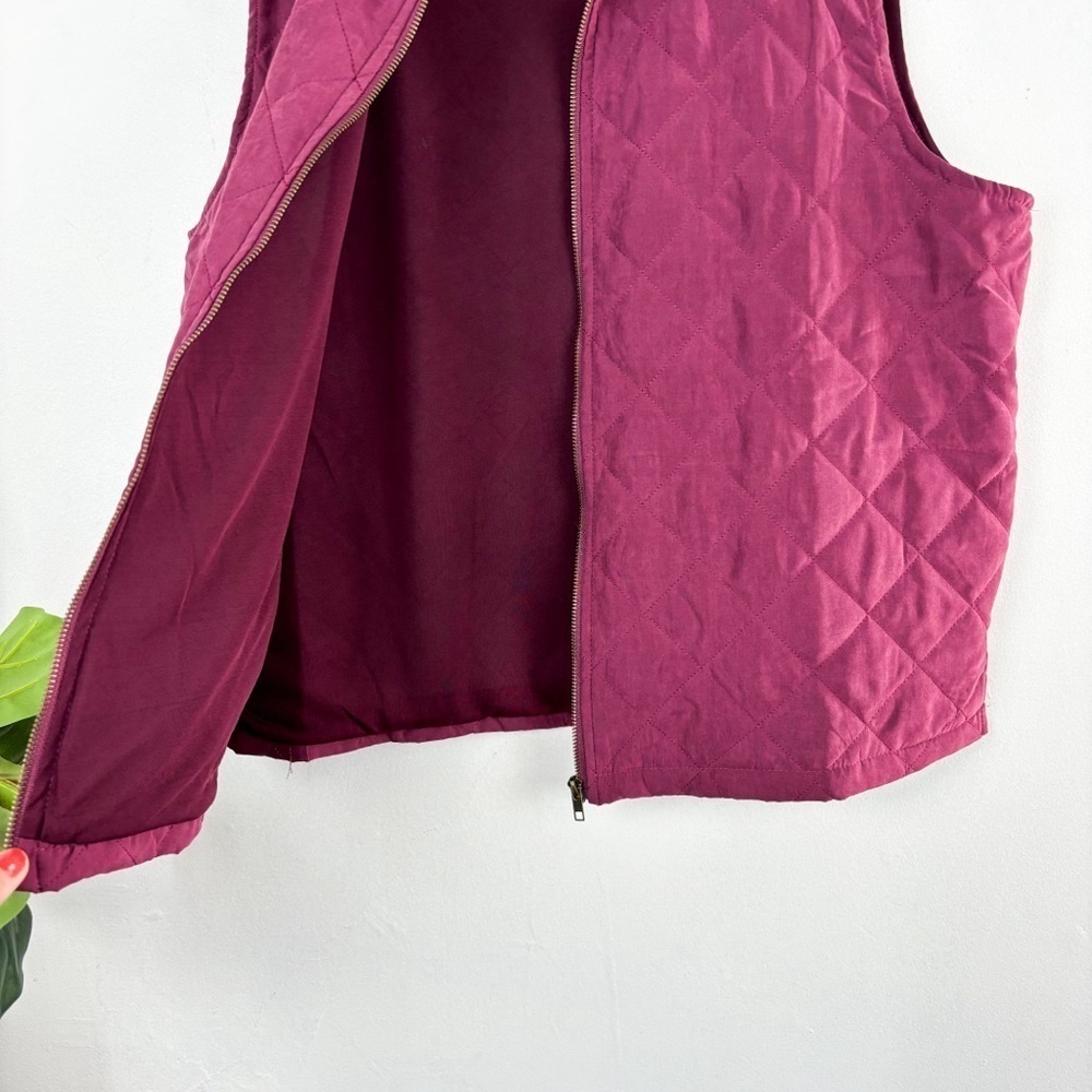 Umgee Women's Purple Maroon Quilted Vest Sz XL - Picture 4 of 5